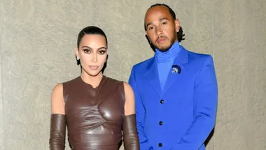 Kim Kardashian and Lewis Hamilton. Pic: Getty
