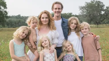 James Van Der Beek and his children.
