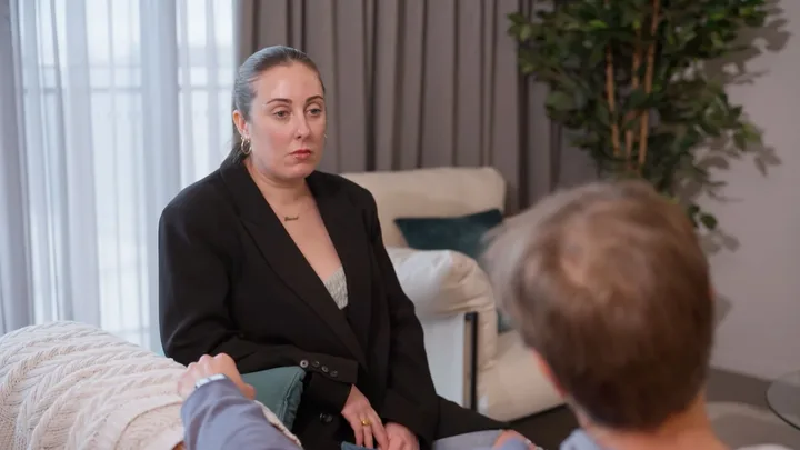 Rachel and Steven on MAFS 2026. Pic: Channel 9