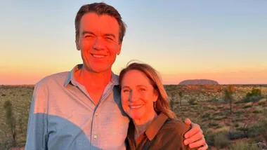 Michael Rowland and his wife, Nicola Webber.