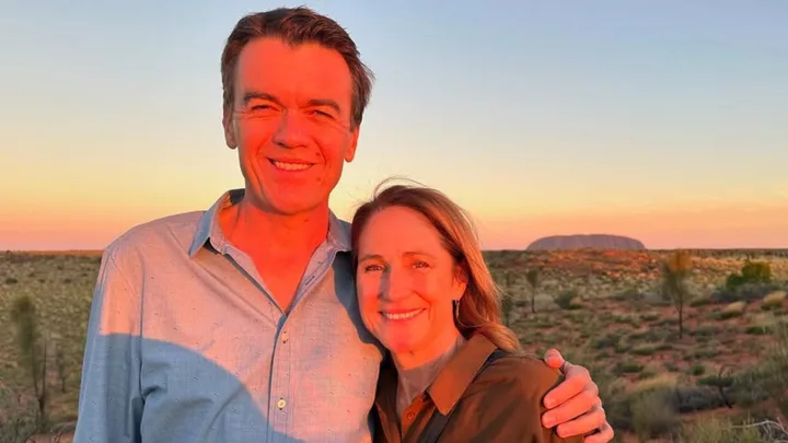 Michael Rowland and his wife, Nicola Webber.