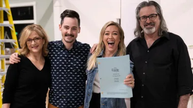 Robert Carradine, Hilary Duff, Jake Thomas, and Hallie Todd.