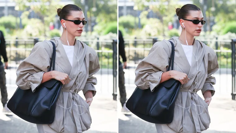 Hailey Bieber is making a case for the ludicrously capacious bag