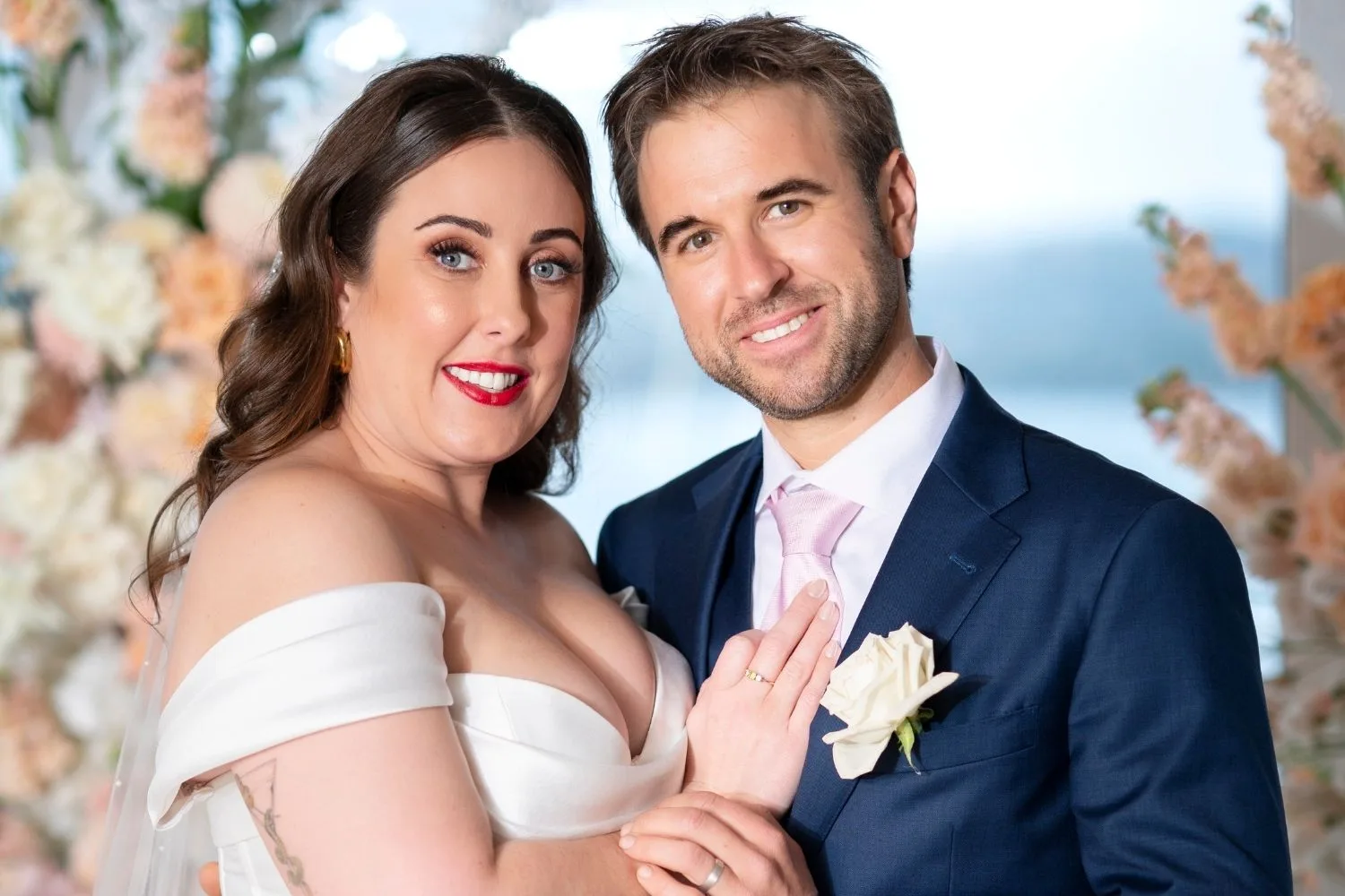 MAFS' Steven and Rachel at their wedding