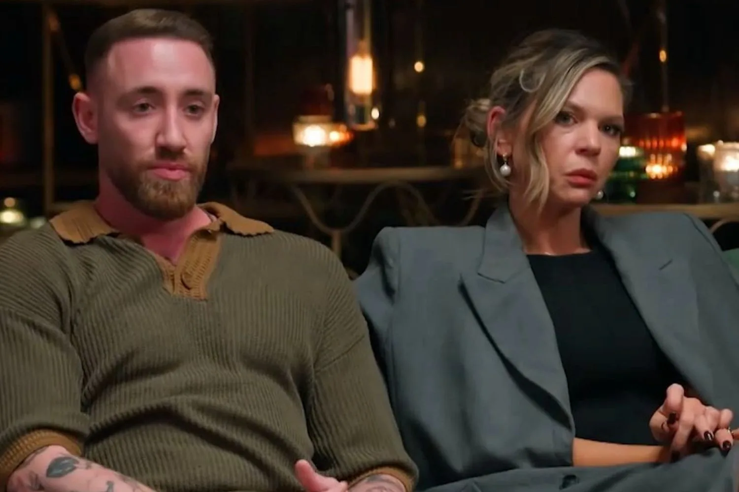 MAFS Danny and Bec on the couch