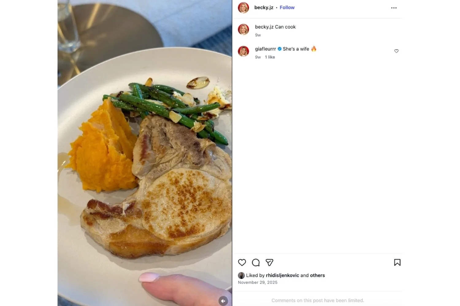 MAFS' Rebecca shares Instagram post and Gia Fleur comments