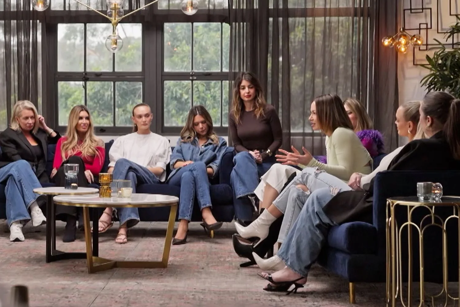 MAFS 2026 brides talk to Alessandra. Pic: Channel 9 