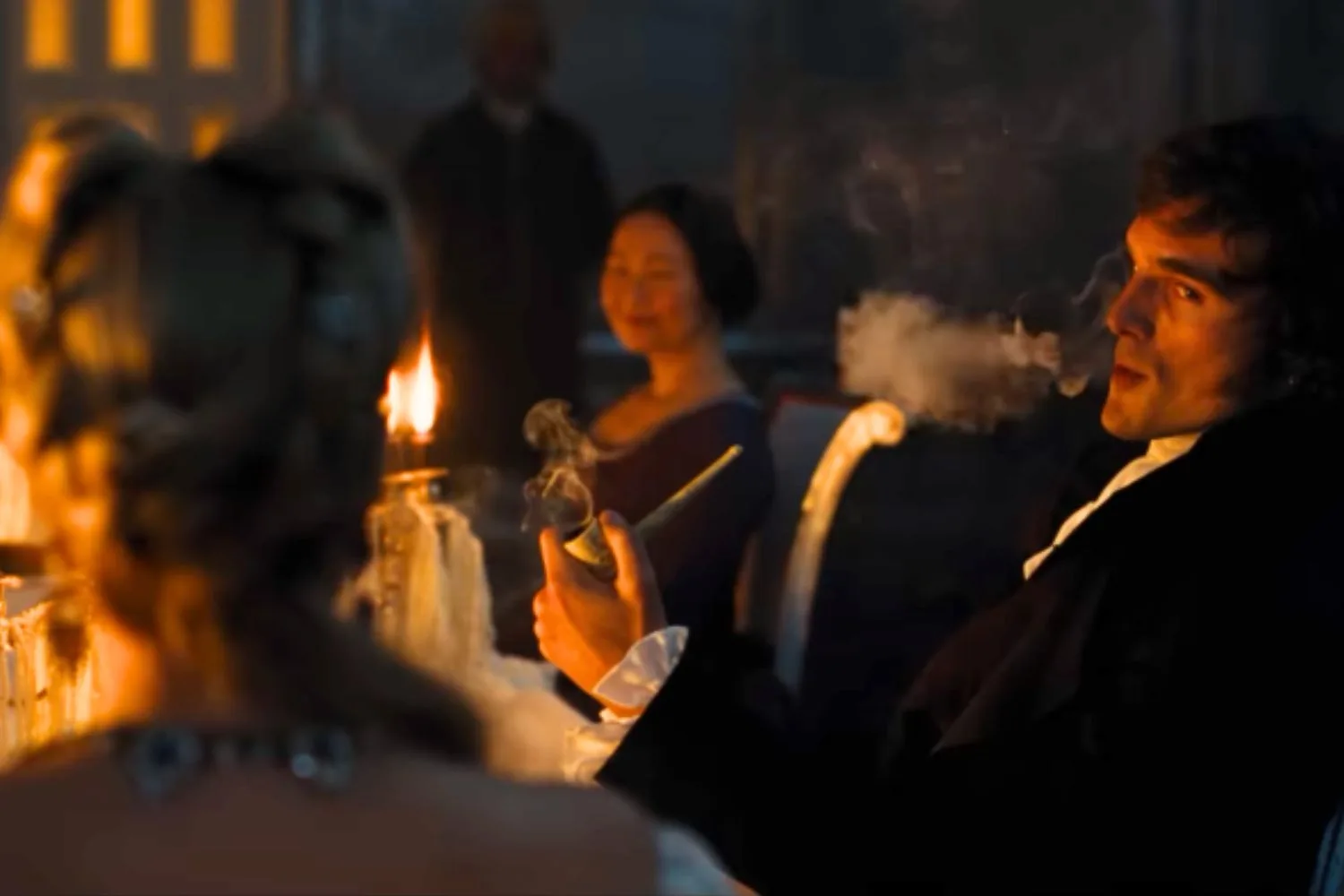 Margot Robbie and Jacob Elordi in Wuthering Heights.