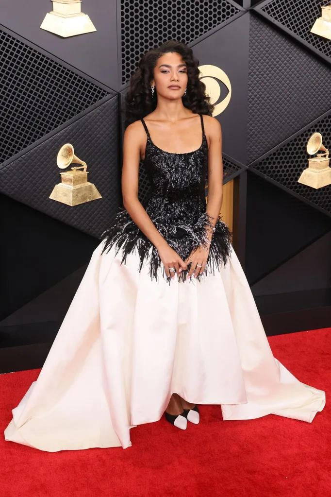 Olivia Dean on the Grammys red carpet