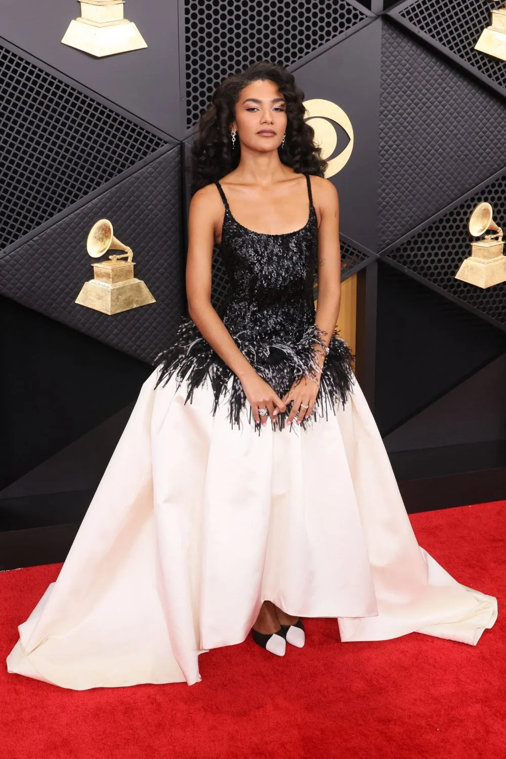Olivia Dean on the Grammys red carpet