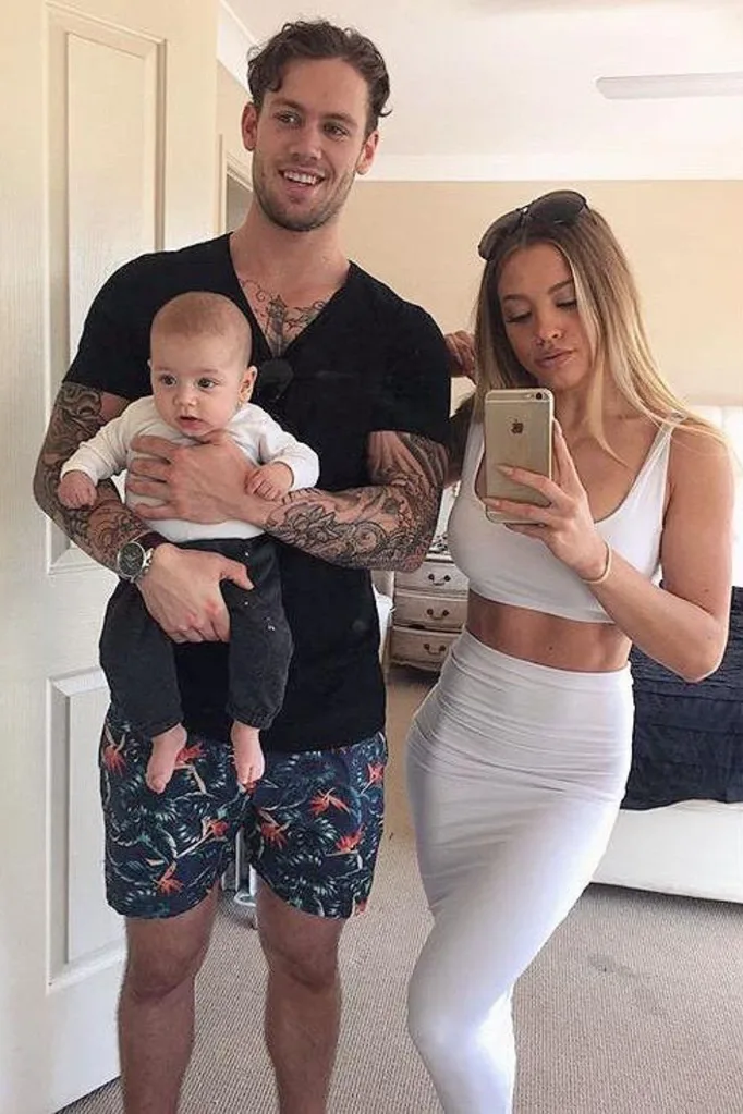 Tammy Hembrow and her first fiance Reece Hawkins. Pic: Instagram