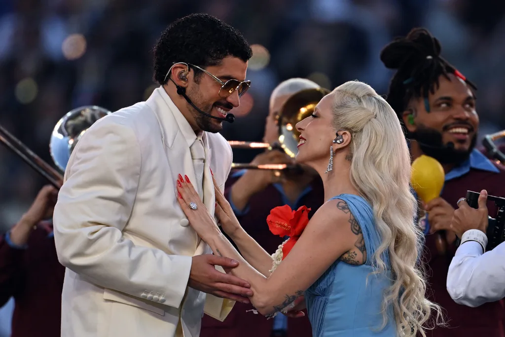 Lady Gaga during Super Bowl Halftime Show.