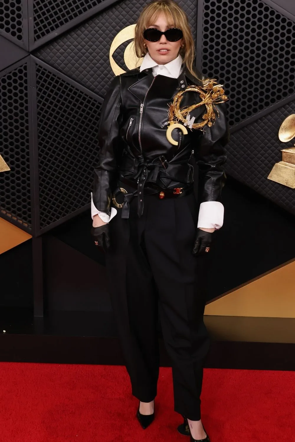 Miley Cyrus on Grammys red carpet