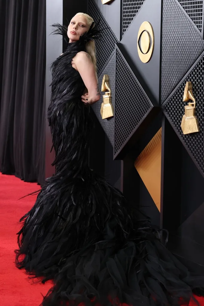 Lady Gaga on the Grammys red carpet