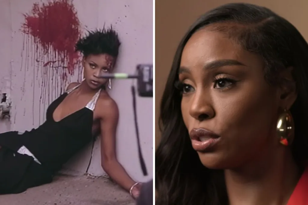 Dionne was forced to pose as the victim of a gunshot wound. Credit: Netflix