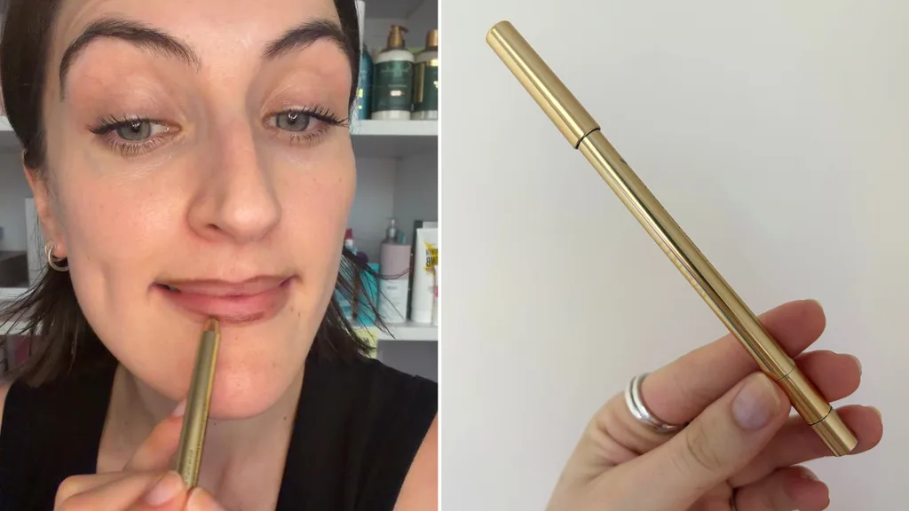 Sophie Coghill tries Gracie Abram's Oscars lip look with lip liner.