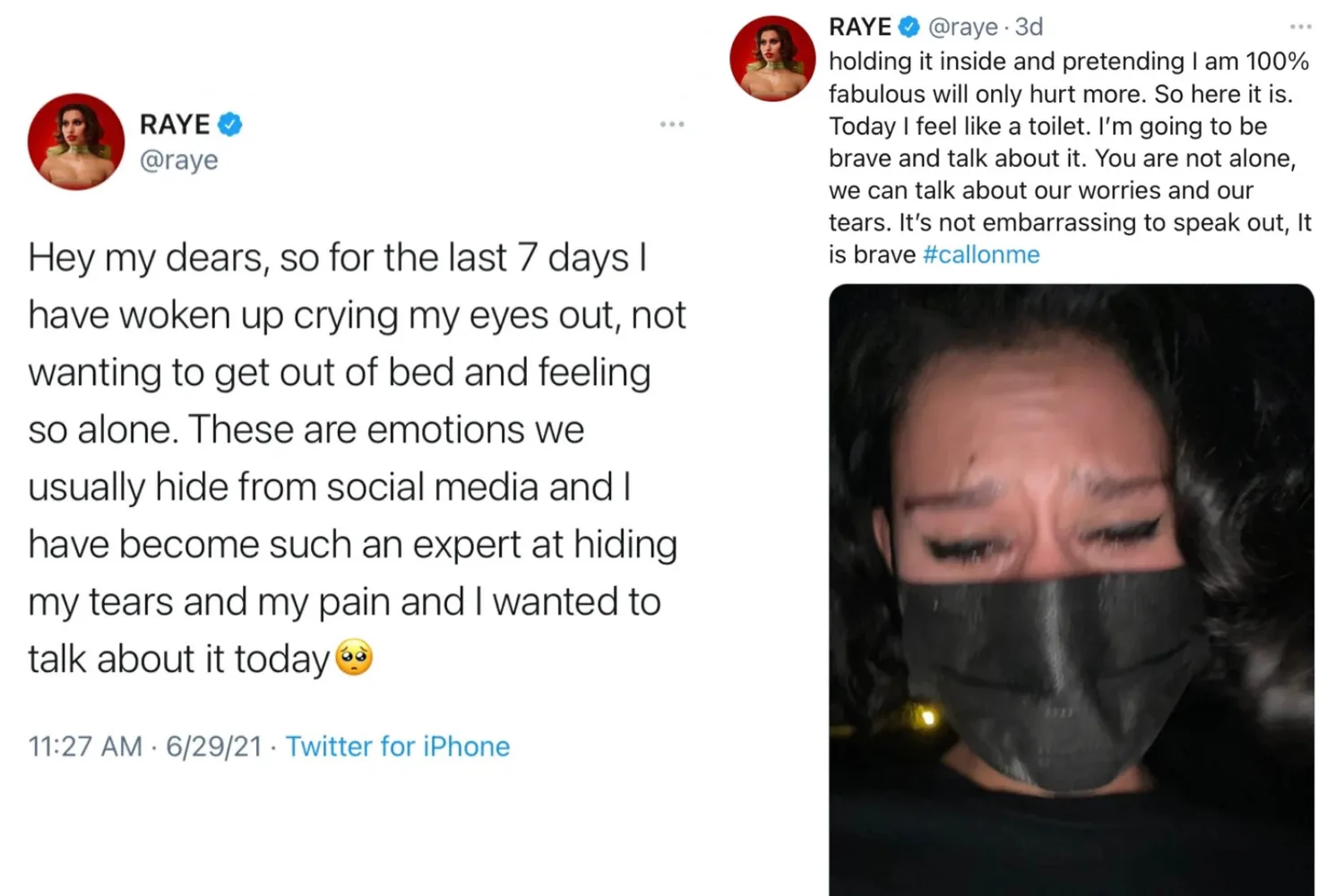 RAYE twitter 2021 independence