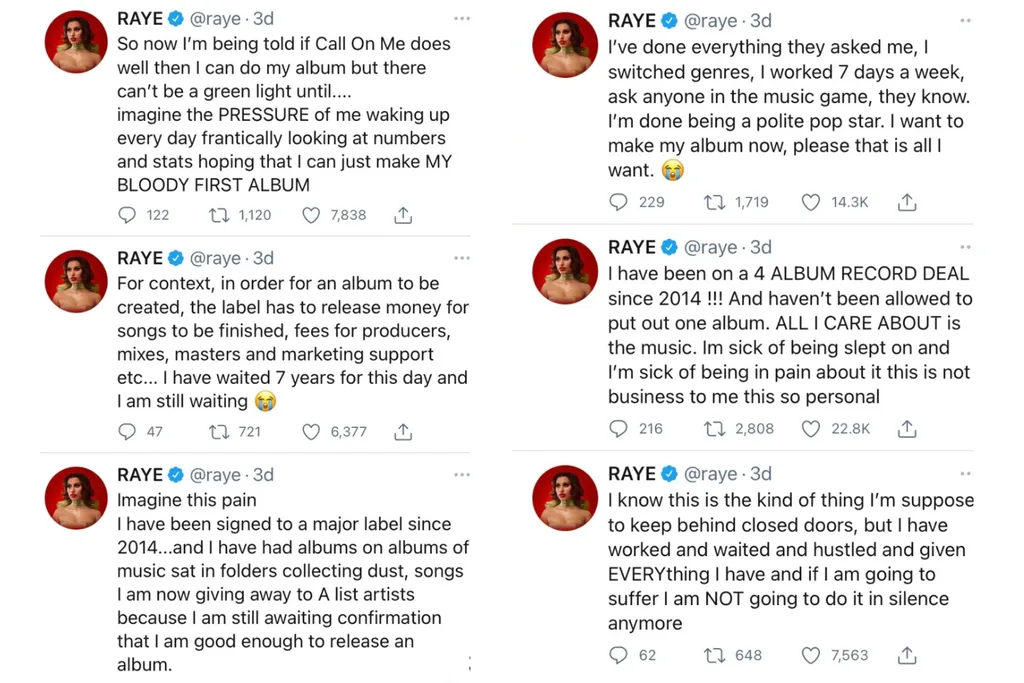 RAYE twitter 2021 independence