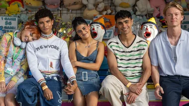 The cast of Heartbreak High on set.