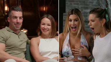 Filip and Stella (left) and Gia and Bec (right) from MAFS 2026.