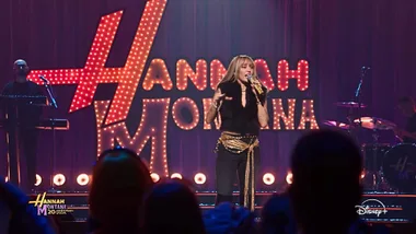 Miley Cyrus in the Hannah Montana 20th anniversary special.