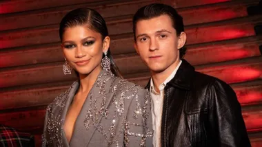 Zendaya and Tom Holland pose together for photos