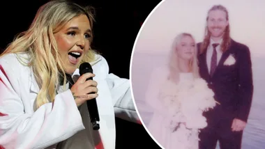 Tones and I with husband Jimmy Bedford on wedding day