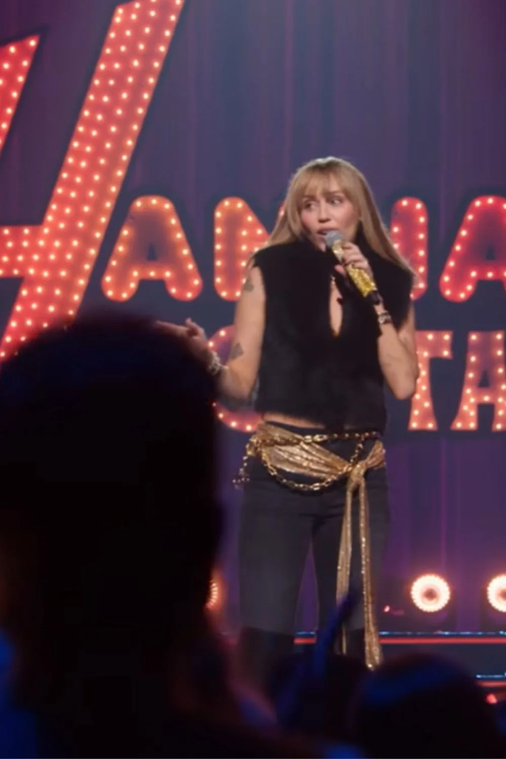Miley Cyrus in the Hannah Montana 20th anniversary special.