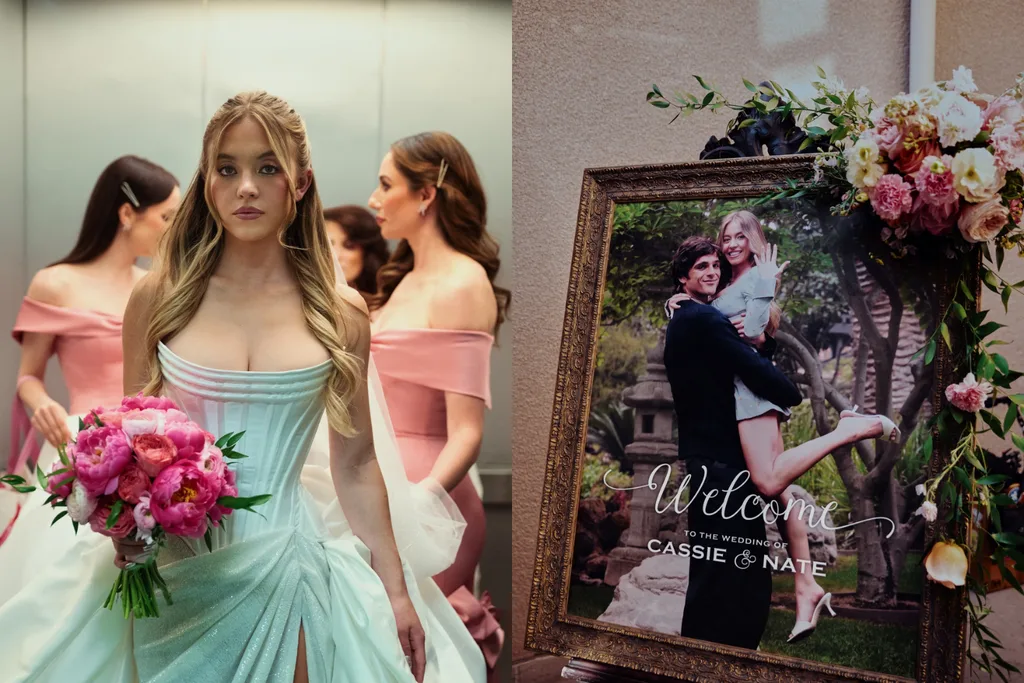 Cassie and Nate's wedding in Euphoria season three, episode three. Credit: HBO Max.