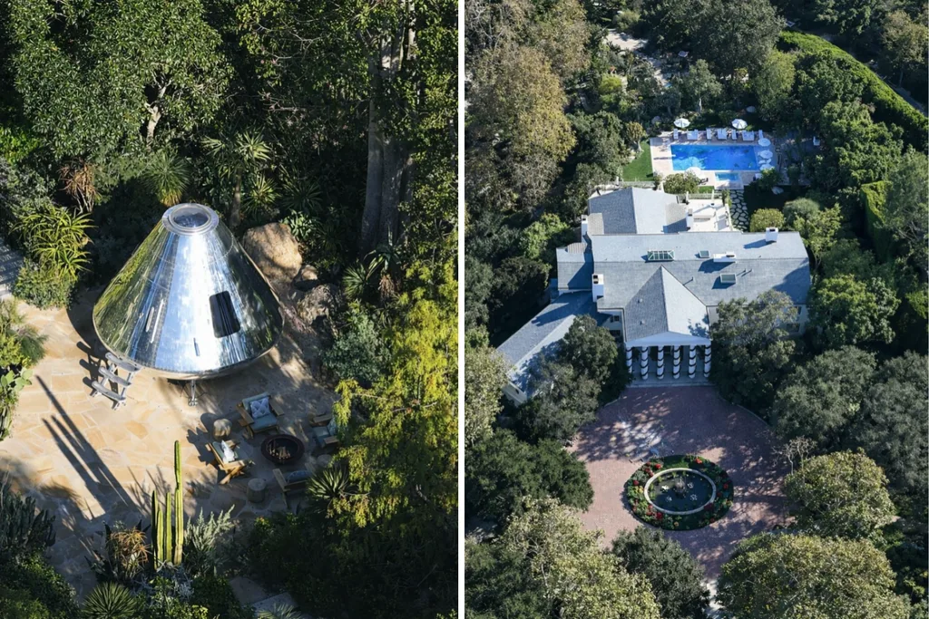 The Apollo-shaped sauna that Jeff Bezos gifted his wife. Credit: IG threads/realestates.tv