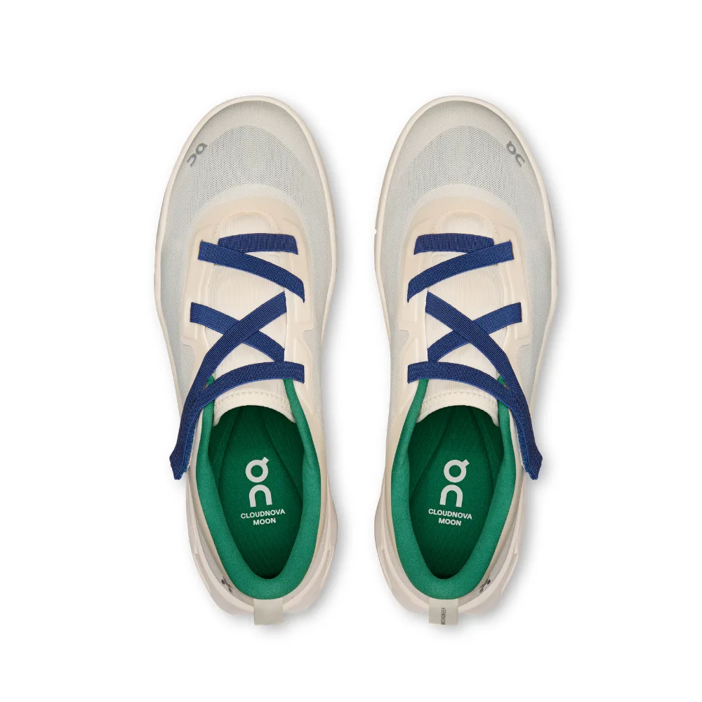 Zendaya x On white sneaker with blue laces