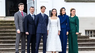 Queen Mary puts on a brave face as twins Vincent and Josephine celebrate major milestone
