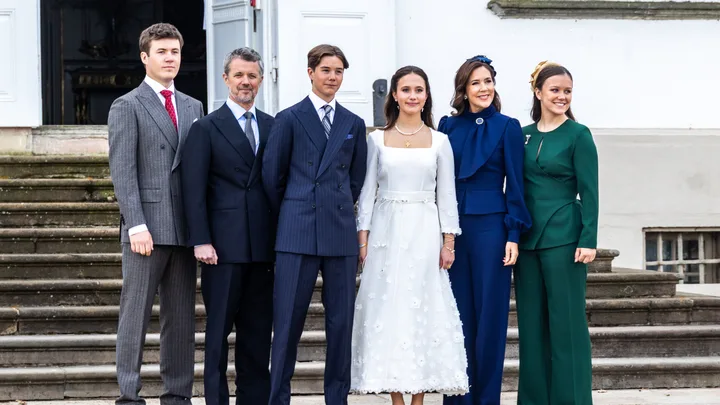 Queen Mary puts on a brave face as twins Vincent and Josephine celebrate major milestone
