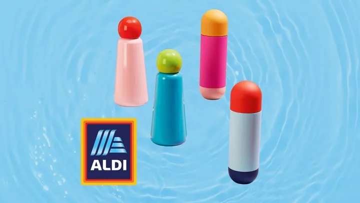 ALDI Crofton water bottles in assorted colours. Credit: ALDI