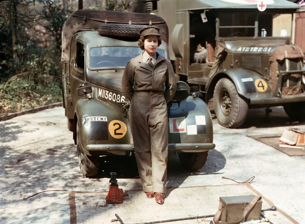 The Queen in her army uniform
