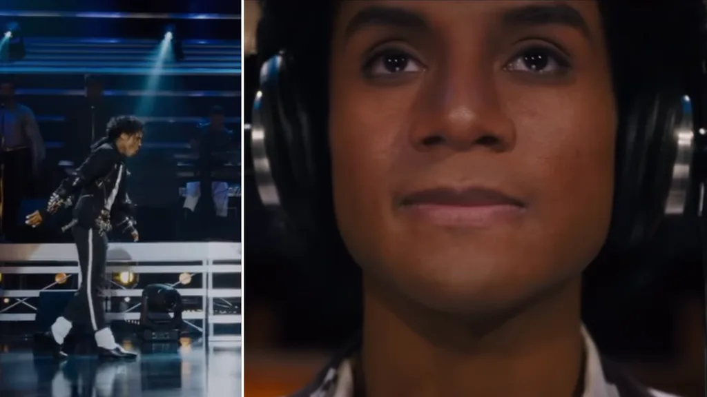 Jaafar Jackson as his uncle Michael Jackson in the movie.