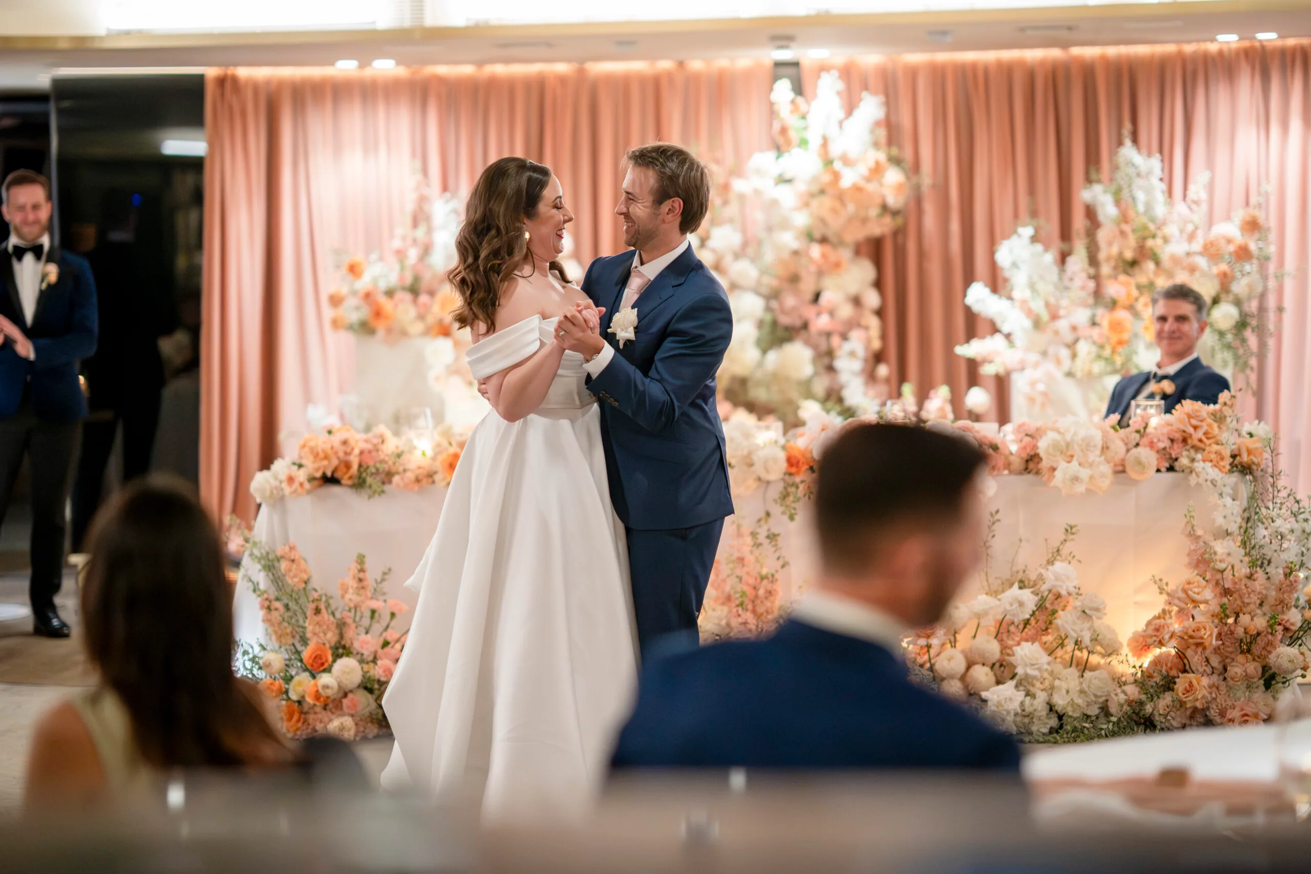 rachel and steven dancing on their wedding day