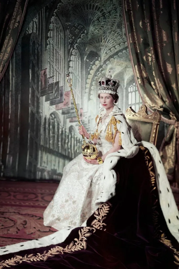 The Queen at her coronation