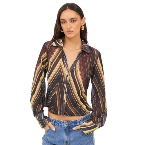 Lola Long Sleeve Sheer Top
