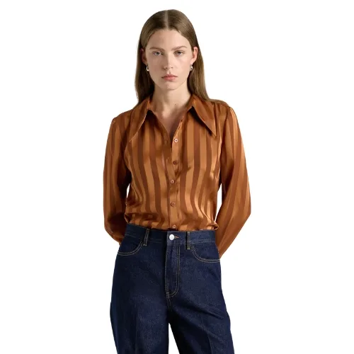 Satin Self Stripe Shirt
