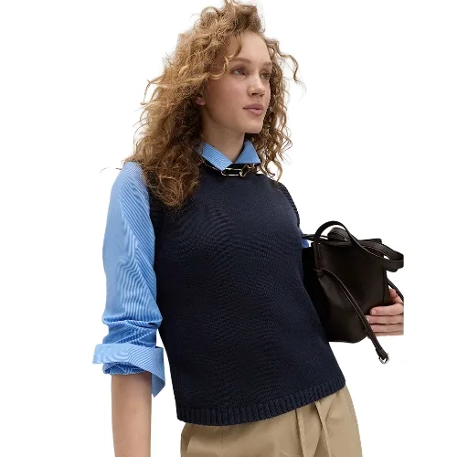 Cotton Rich Slim Fit Knitted Vest
