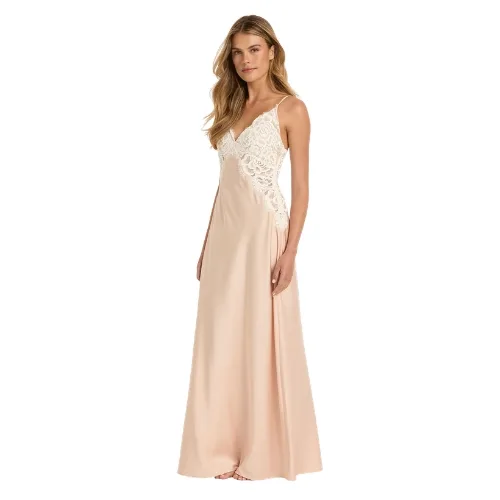 Peyton Long Lace Slip Dress
