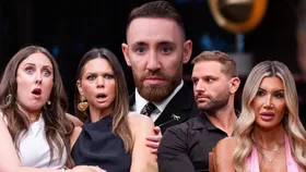 MAFS groom Danny with other contestants looking shocked.