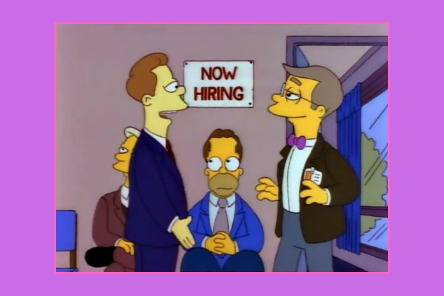 Homer Simpson applies for a job. 