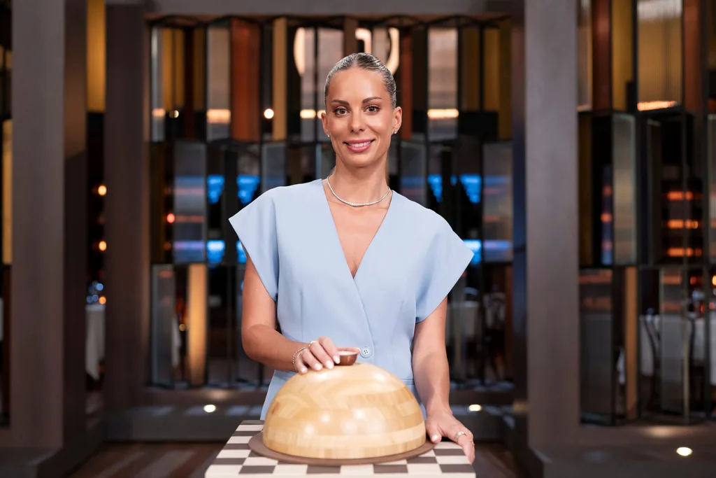 Victoria Minell was the guest judge on tonight's elimination episode of MasterChef Australia. Credit: Channel 10.