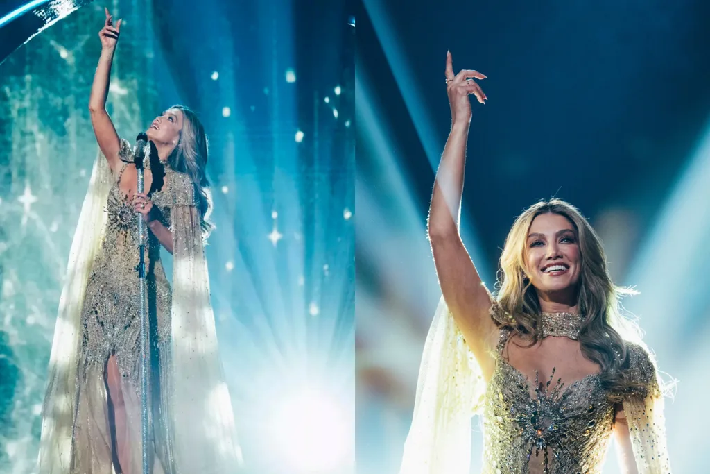 Delta Goodrem's dress rehearsal stunned media, but led to some last-minute changes. Credit: IG/aussievisionnet