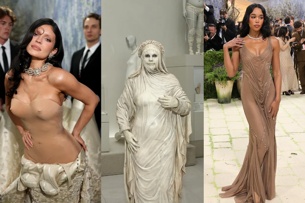 Sculptured bodies were reimagined to new heights at the 2026 Met Gala. Credit: Getty.