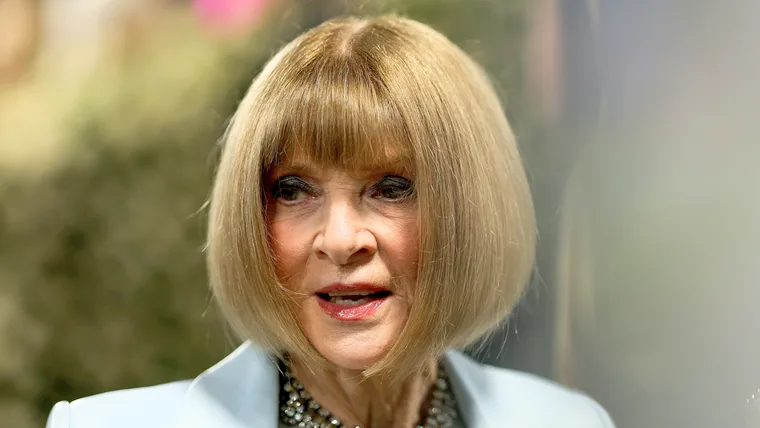 Anna Wintour looking unhappy at the Met Gala.