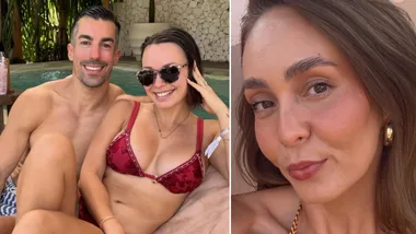 Filip and Stella from MAFS Australia 2026 on the left and Tahnee Cook from MAFS Australia 2023 on the right. Credit: Supplied