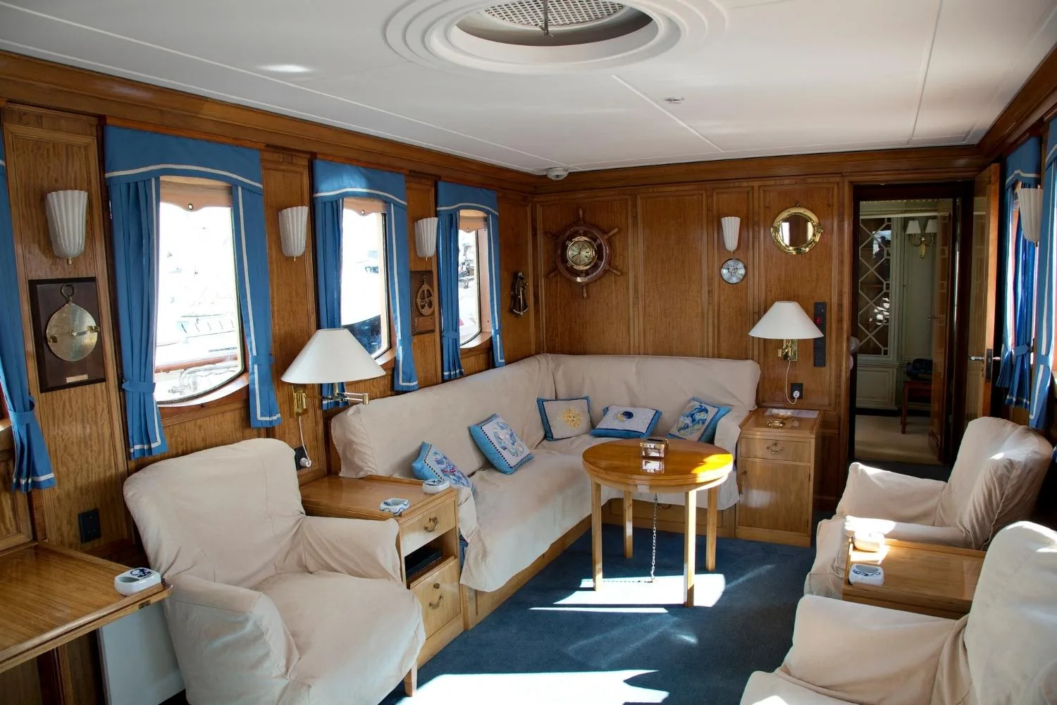 Interior of Queen Mary's royal yacht 